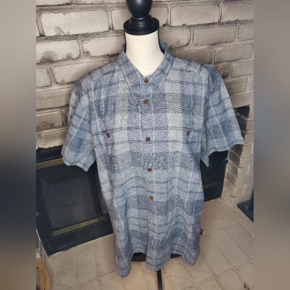 Patagonia Button Down Hemp Casual Shirt Mens Size Large